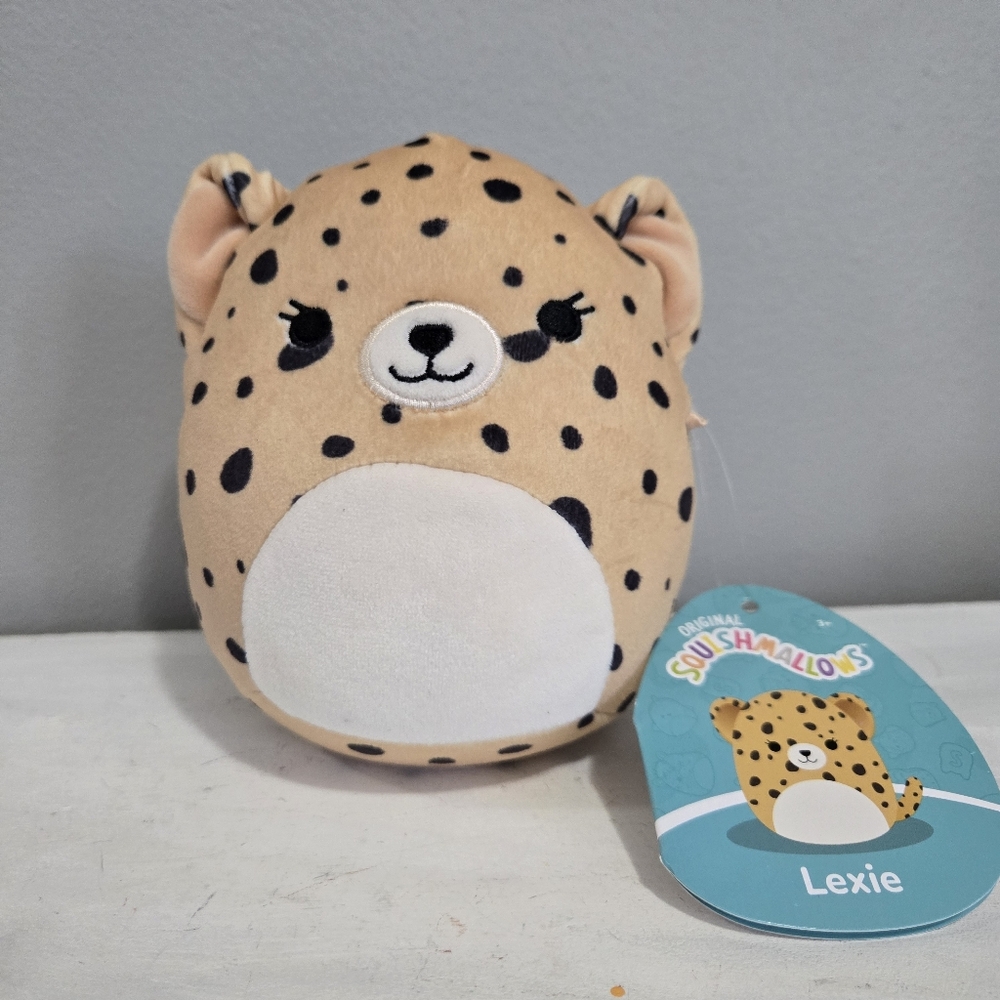Squishmallows Tan and Black Leopard Plush Small 6" NWT